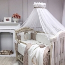 Lenjerie Patut Bebe Copii 8 piese DeLux Ivory